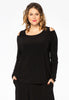 Shirt relax cold shoulder DOLC - black 