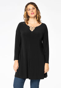 Tunic wide bottom rings DOLCE - black - #1