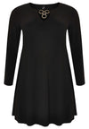 Tunic wide bottom rings DOLCE - black - #4