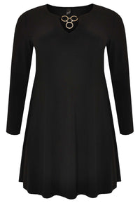 Tunic wide bottom rings DOLCE - black - #4