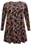 Tunic wide bottom PAISLEY - black - #3