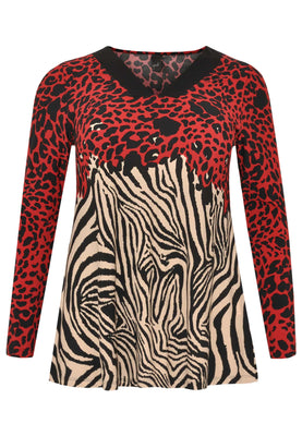 Tunic flare LEO TIGER - red  - #4