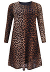 Dress A-line LEOPARD - brown - #4