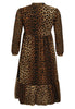 Dress ruffled LEOPARD - brown - #2