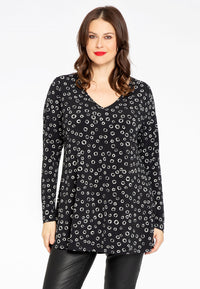 Tunic flare CIRCLES - black - #1