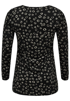 Tunic flare CIRCLES - black  - #5