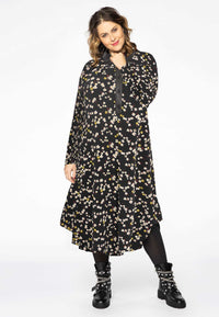 Blouse-dress frilled bottom DAISY - black - #2