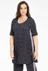 Tunic wide bottom SPRINKLE stripe - black 