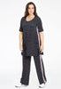 Tunic wide bottom SPRINKLE stripe - black  - #2