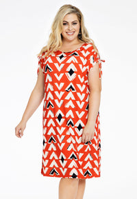 Dress MIX PRINT - red - #1