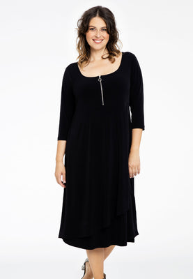 Dress double layer DOLCE - black  - #1