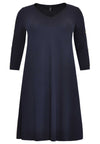 Dress V-neck DIAGONAL - blue - #4