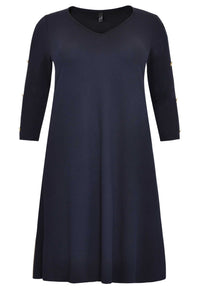 Dress V-neck DIAGONAL - blue - #4