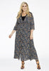 Dress buttoned FLOWER RAIN - black  - #2