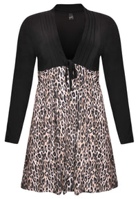 Cardigan bow LEOPARD - brown - #4