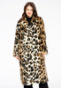 Coat faux fur LEOPARD - brown