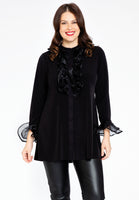 Tunic flare with ruffles DOLCE - black - #1