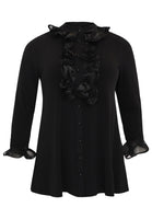 Tunic flare with ruffles DOLCE - black - #4