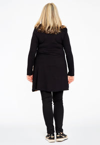 Tunic wide bottom LEAVES - black - #3