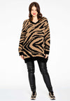 Pullover v-neck TIGER - brown - #2