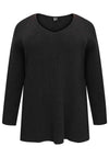 Pullover with rib - black - #4