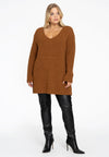 Pullover with rib - brown - #2