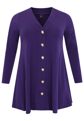 Cardigan with buttons DOLCE - purple  - #3