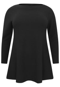 Tunic flare boat neck BUBLÉ - black - #4