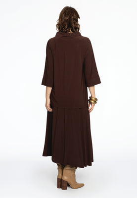 Shirt A-line turtle neck DOLCE - brown - #3