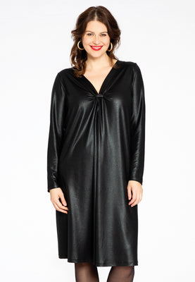 Dress pleated SHINE - black  - #1