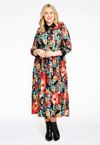 Dress with frill BYZANTINE - black - #2
