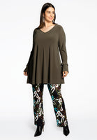 Tunic wide bottom frill DOLCE - green  - #2