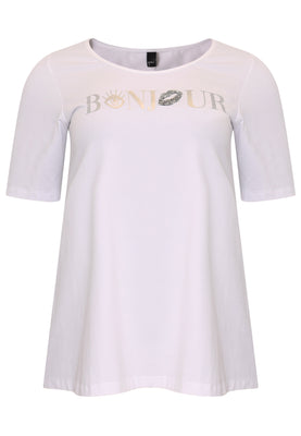 Tunic flare BONJOUR organic cotton - white  - #1