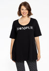 Tunic flare BONJOUR organic cotton - black 