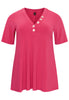 Tunic flare buttoned V-neck DOLCE - pink - #4