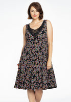 Dress lace neckline RUBY - black  - #1