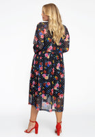 Dress buttoned FLOWERDOT - black  - #3