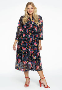 Dress buttoned FLOWERDOT - black - #2