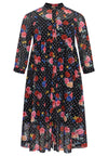 Dress buttoned FLOWERDOT - black - #4