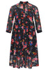 Dress buttoned FLOWERDOT - black  - #4