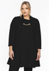 Tunic wide bottom chain collar DIAGONAL - black 