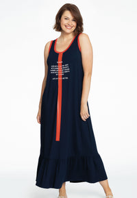 Dress long frill bottom - blue - #1