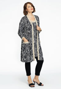 Cardigan lurex rib ZEBRA - black - #2