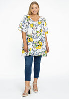 Tunic V-neck LEMON - white  - #2