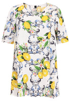 Tunic V-neck LEMON - white  - #4