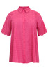 Blouse A-line broderie anglaise - pink - #3