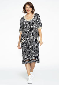 Dress short sleeves ZEBRA - black - #2