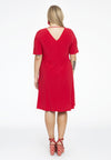 Dress A-line double v-neck DOLCE - red - #3