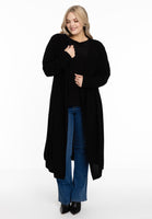 Cardigan drape neck cashmere - black  - #5