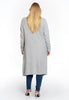 Cardigan drape neck cashmere - light grey - #3